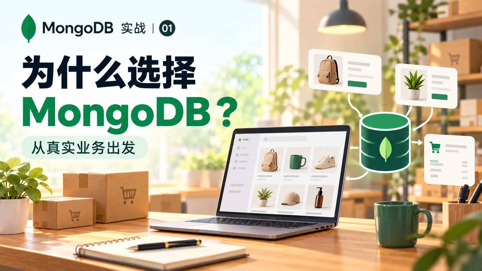 MongoDB 电商实战 01｜一个真实项目，为什么选择 MongoDB？封面